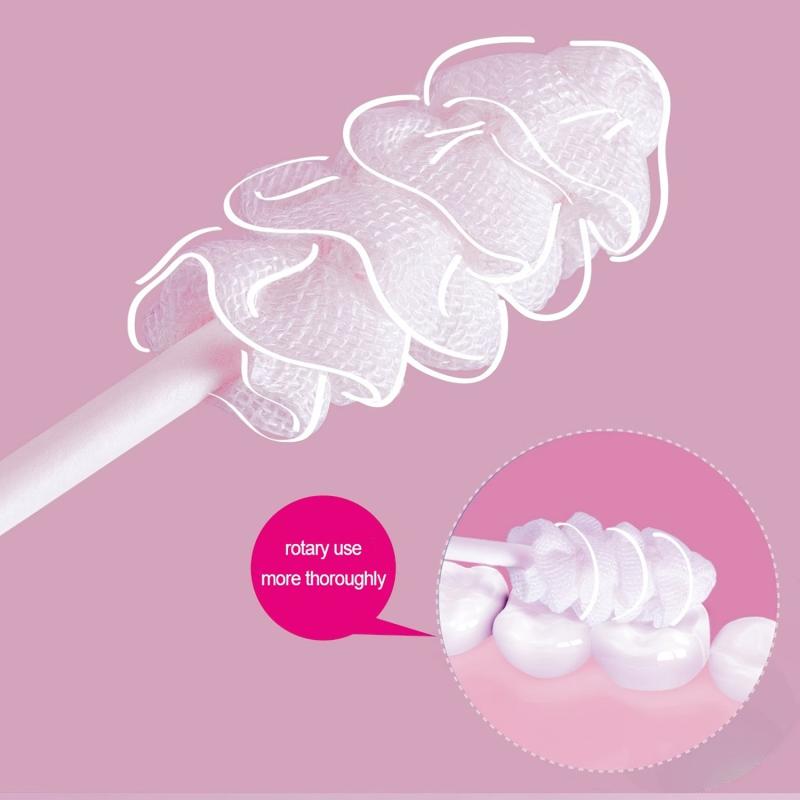30pcs Baby Tongue Cleaner Oral Cleaning Gauze