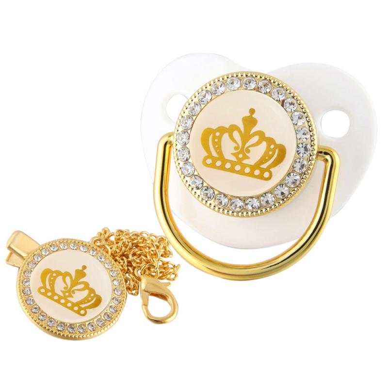 Golden Diamond Pacifier Cartoon Crown Baby Pacifier