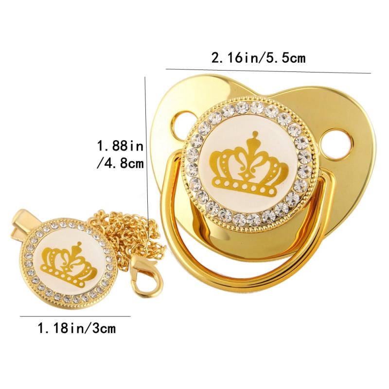 Golden Diamond Pacifier Cartoon Crown Baby Pacifier