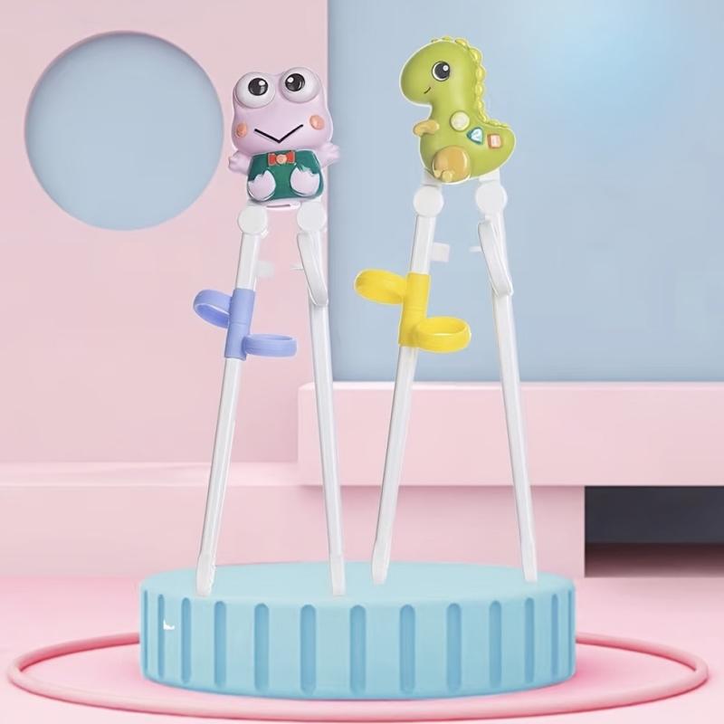 Dino & Frog Shaped Chopsticks for Kids - Learn with Fun!