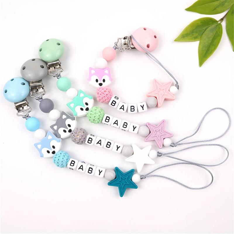 Fox Pacifier Clip Anti-drop Holder Teether Chain