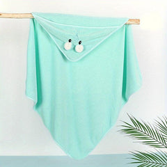 Hooded Baby Bath Towel with Cartoon Design