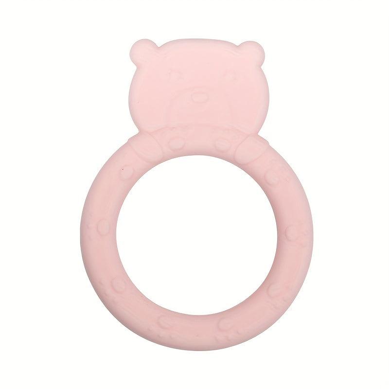 Bear Silicone Teether for Infants, Food Grade Teething Toy
