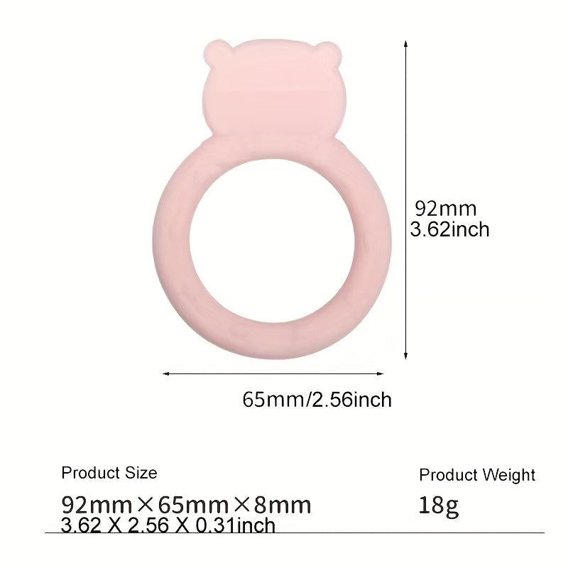Bear Silicone Teether for Infants, Food Grade Teething Toy