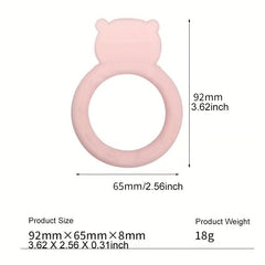 Bear Silicone Teether for Infants, Food Grade Teething Toy
