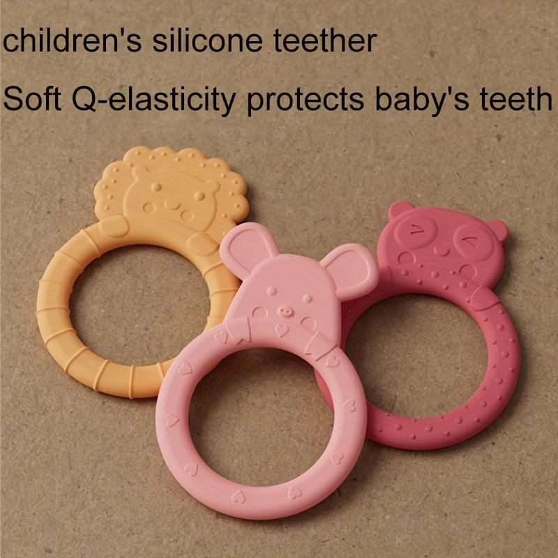 Bear Silicone Teether for Infants, Food Grade Teething Toy