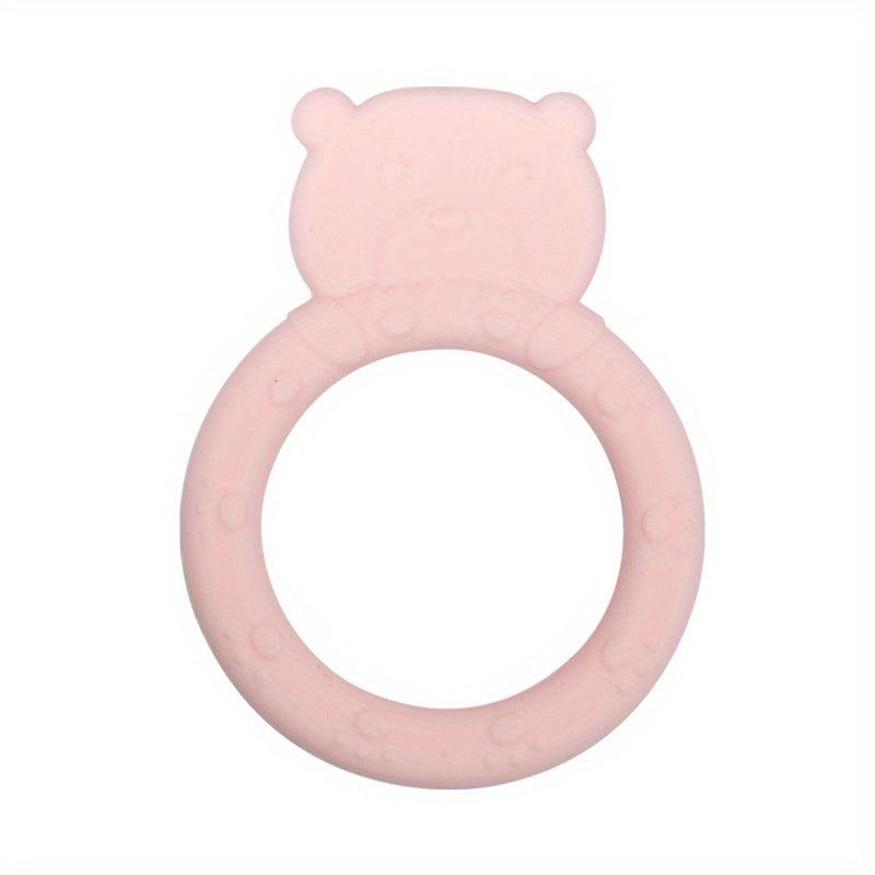 Bear Silicone Teether for Infants, Food Grade Teething Toy