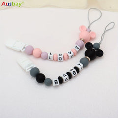 2 Personalized Pacifier Clips Customized Dummy Chain Gift For Baby