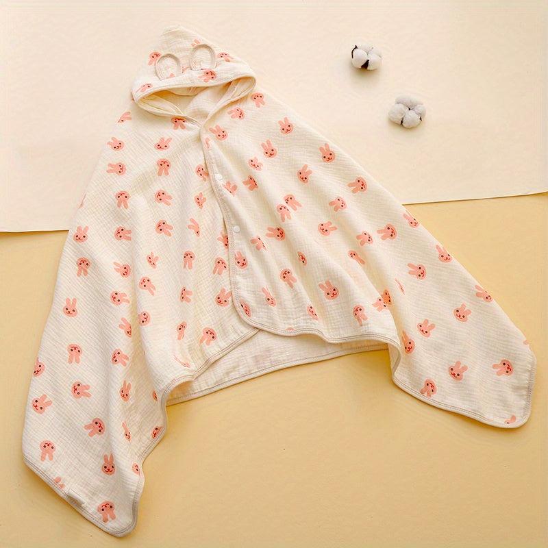 Baby Hooded Cloak Cotton Bath Towel Cartoon Children's Bathrobe