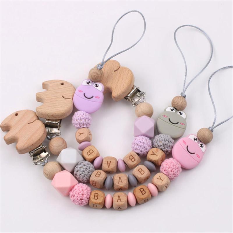 Frog Shape Pacifier Chain Teether for Babies