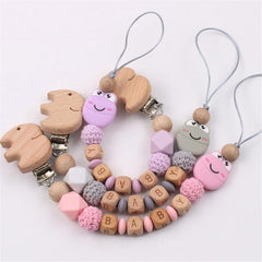 Frog Shape Pacifier Chain Teether for Babies