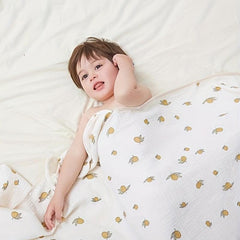 Kids Beige Hooded Bath Towel Soft Cotton Gauze Cape