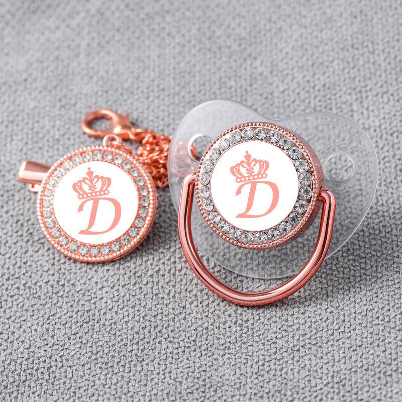 Blingbaby's Rose Silicone Baby Pacifier with Rhinestone