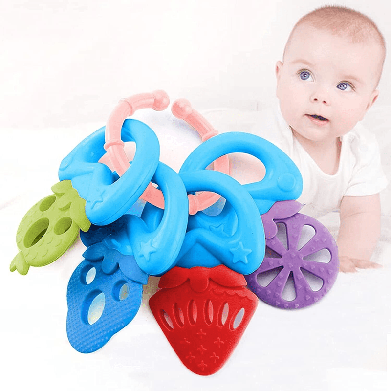 Detachable Fruit Teether Key for Baby with Mixed Textures