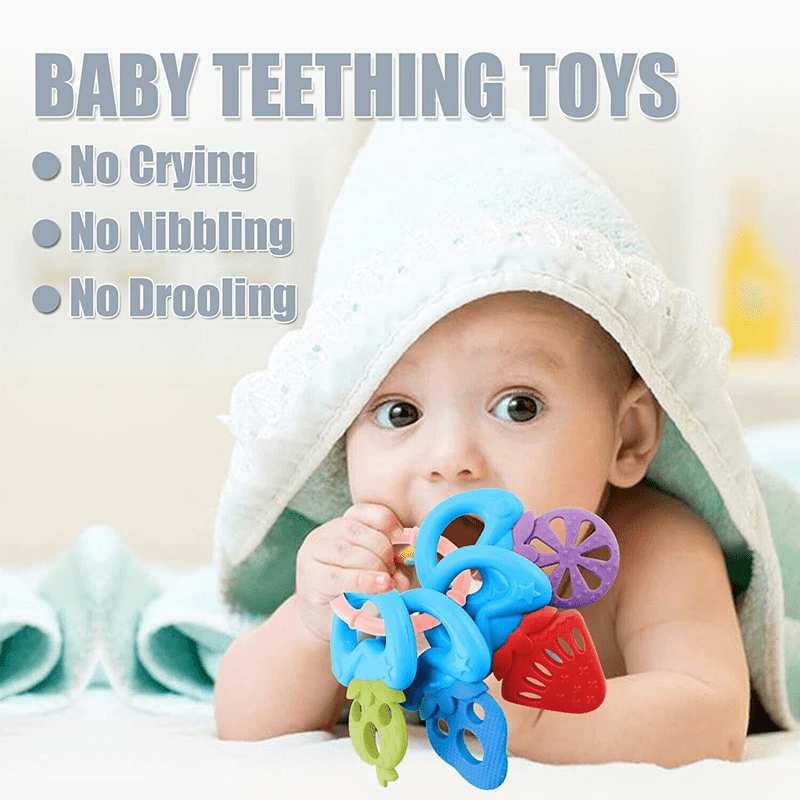 Detachable Fruit Teether Key for Baby with Mixed Textures
