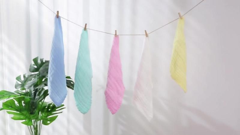 5pcs Baby Muslin Washcloths Natural Cotton Baby Wipes Soft Towels Gift