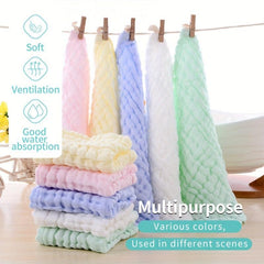 5pcs Baby Muslin Washcloths Natural Cotton Baby Wipes Soft Towels Gift