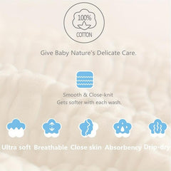 5pcs Baby Muslin Washcloths Natural Cotton Baby Wipes Soft Towels Gift