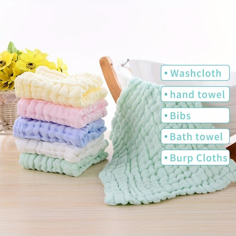 5pcs Baby Muslin Washcloths Natural Cotton Baby Wipes Soft Towels Gift