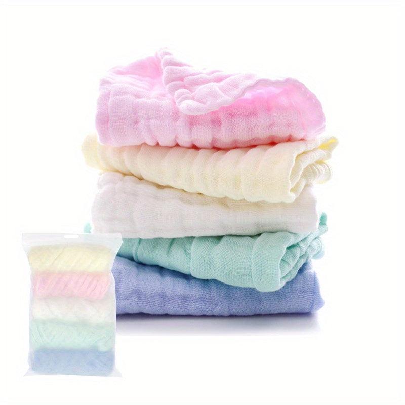 5pcs Baby Muslin Washcloths Natural Cotton Baby Wipes Soft Towels Gift