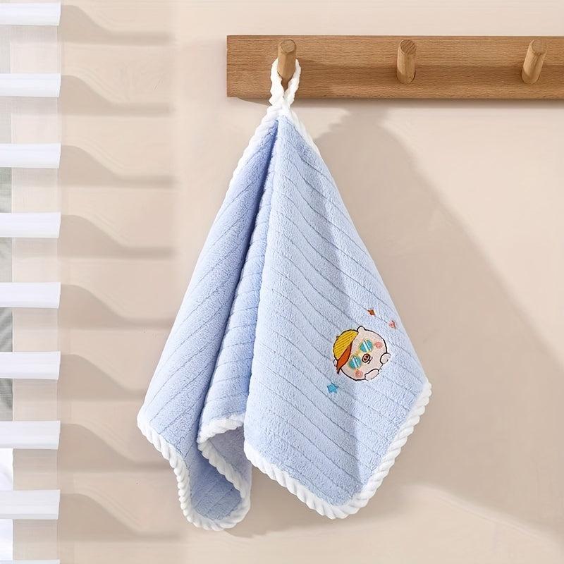 5pc Pig Face Microfiber Kids Towels Soft & Quick Drying Bath Time Set