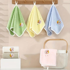5pc Pig Face Microfiber Kids Towels Soft & Quick Drying Bath Time Set