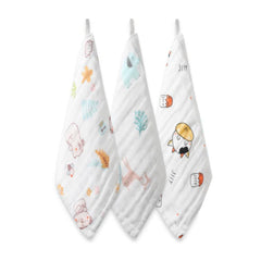 6 Layer Children's Handkerchief 100% Cotton 5-8pcs Pack