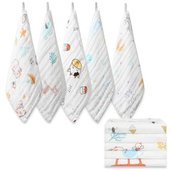 6 Layer Children's Handkerchief 100% Cotton 5-8pcs Pack