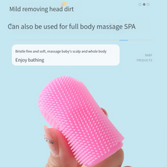 Silicone Shampoo Brush Baby Bath Massage Cleansing Brush