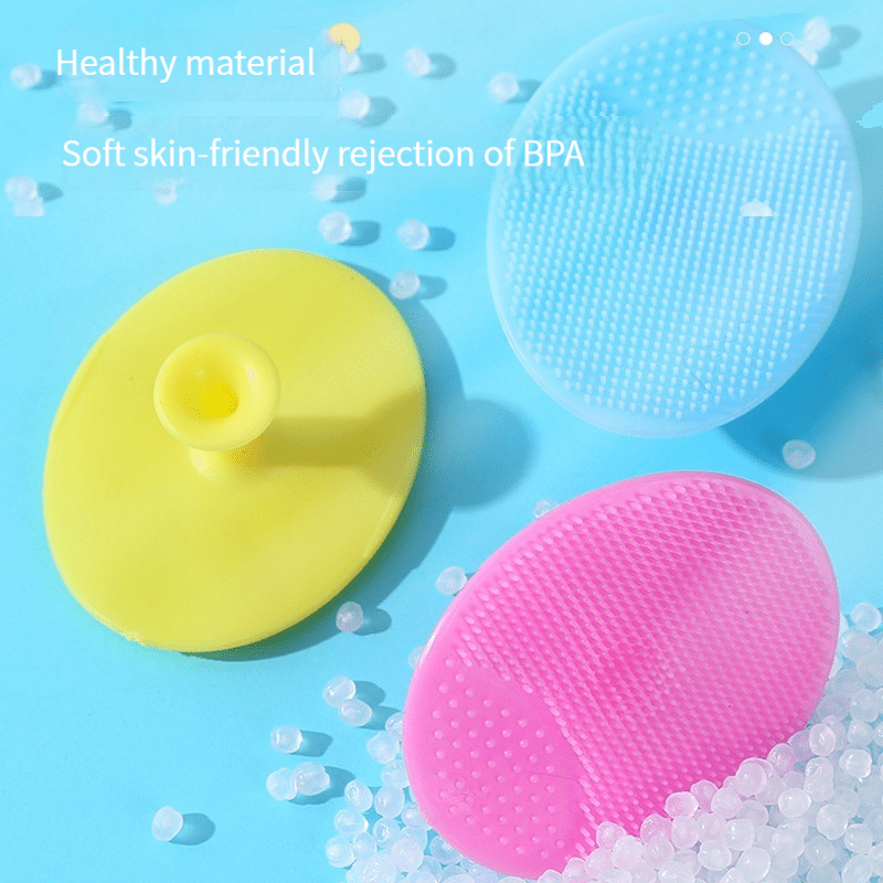Silicone Shampoo Brush Baby Bath Massage Cleansing Brush