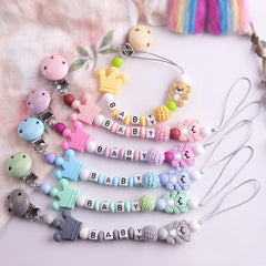 Cute Bear Pacifier Chain Holder for Baby Pacifiers