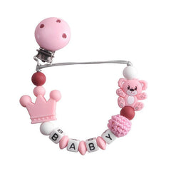 Cute Bear Pacifier Chain Holder for Baby Pacifiers