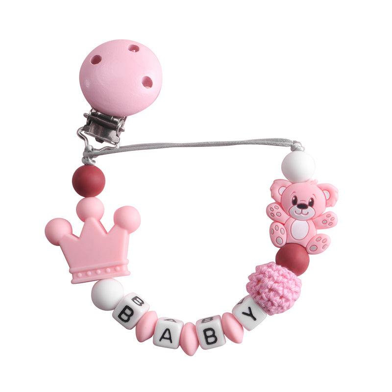 Cute Bear Pacifier Chain Holder for Baby Pacifiers