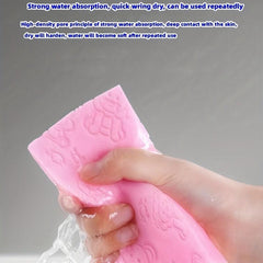 Kids Bath Sponge for Strong Rubbing Back, Baby Adult Bath Towel Rub Mud