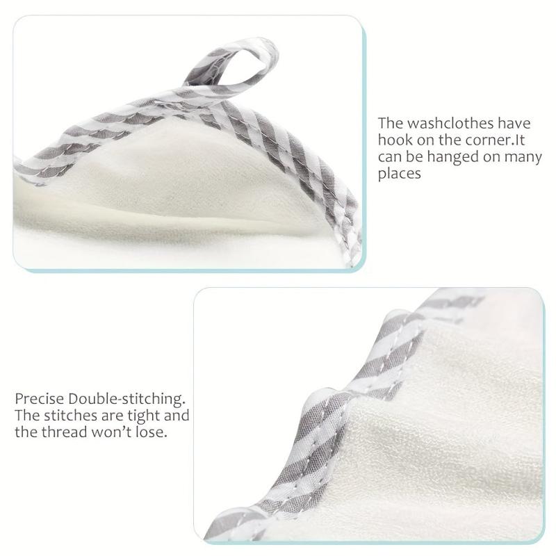 6pcs Bamboo Baby Washcloths Soft Absorbent Towels for Girls and Boys