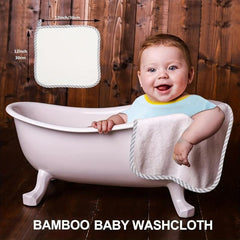 6pcs Bamboo Baby Washcloths Soft Absorbent Towels for Girls and Boys