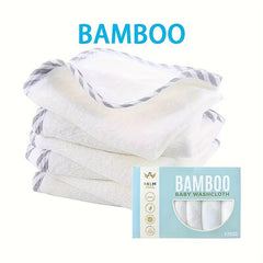 6pcs Bamboo Baby Washcloths Soft Absorbent Towels for Girls and Boys