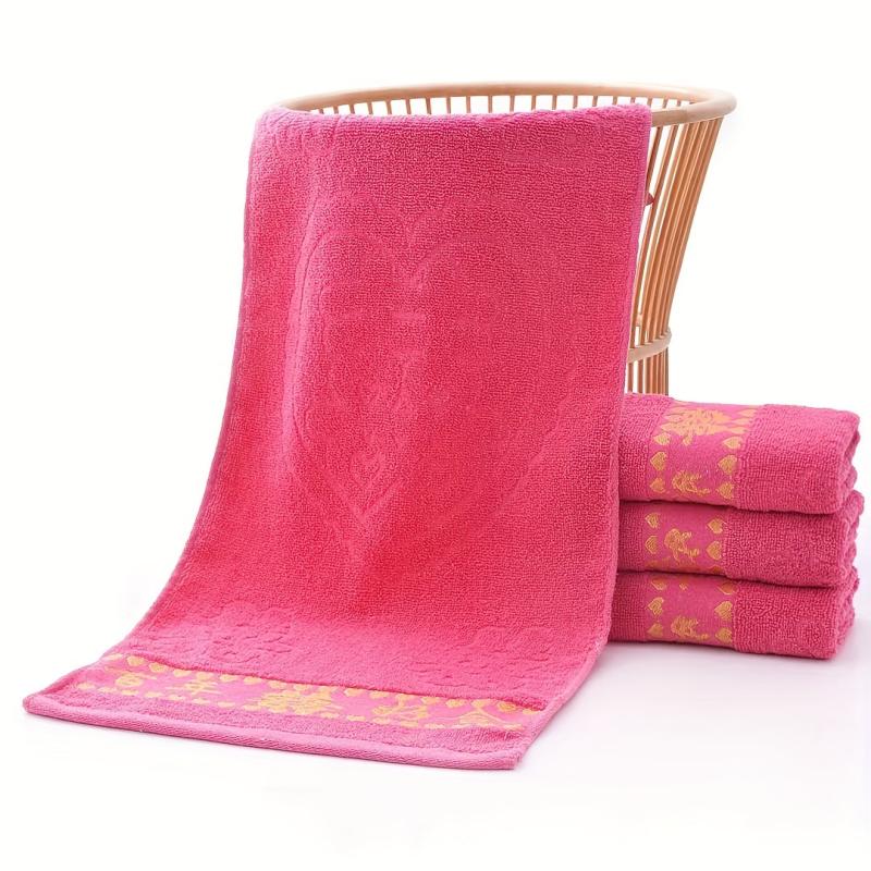 Pure Cotton Jacquard Red Wedding Good Wishes Towel - Absorbent Gift Towel