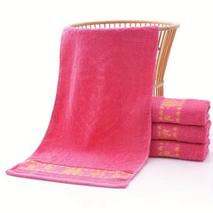 Pure Cotton Jacquard Red Wedding Good Wishes Towel - Absorbent Gift Towel