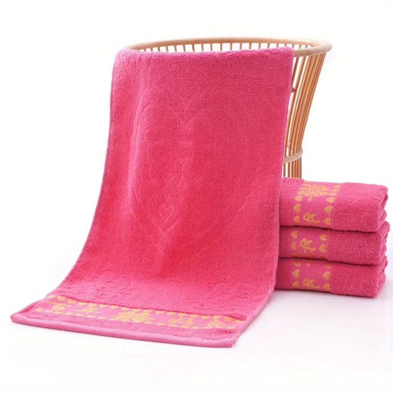 Pure Cotton Jacquard Red Wedding Good Wishes Towel - Absorbent Gift Towel