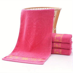 Pure Cotton Jacquard Red Wedding Good Wishes Towel - Absorbent Gift Towel