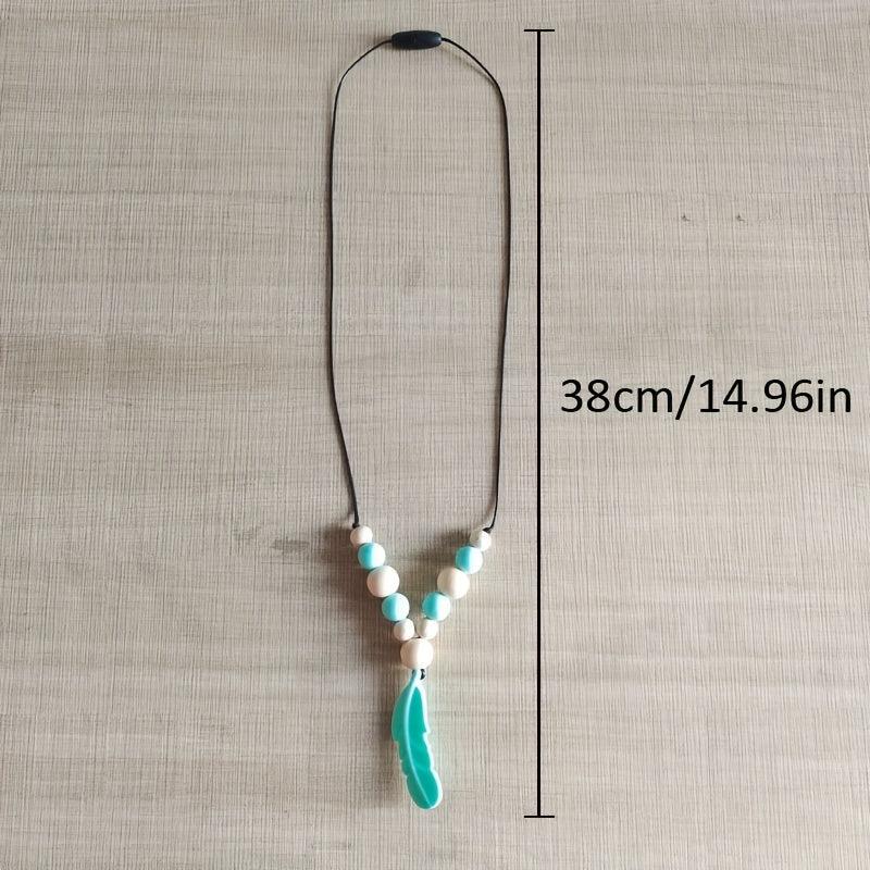 Silicone Bead Wooden Beads Teether Pacifier Holder