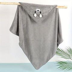 Newborn Hooded Coral Fleece Towel Blanket