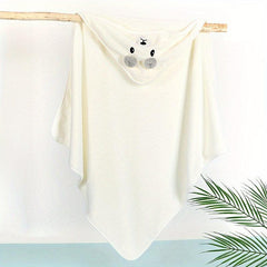 Newborn Hooded Coral Fleece Towel Blanket