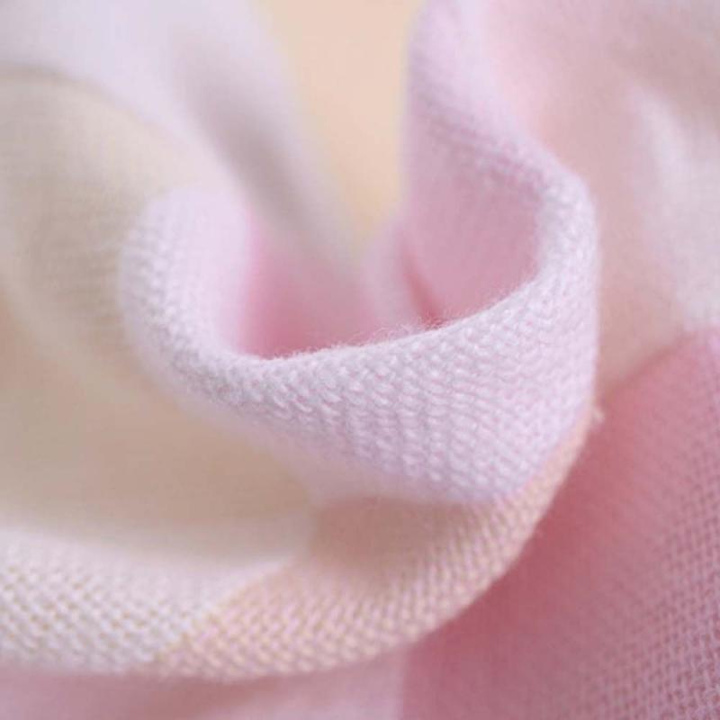 Baby Gauze Face Handkerchief Square Towel Checkered Design