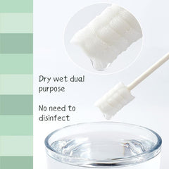 60 Baby Gauze Toothbrush 100 Medical Cotton Brush Head Soft Tongue Cleaning