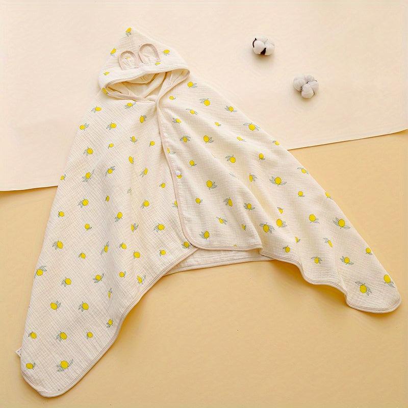 Baby Hooded Cloak Cotton Towel Cartoon Bathrobe Soft Wrap Towel