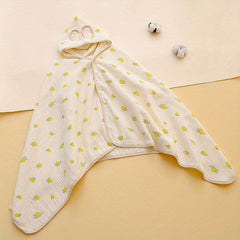 Baby Hooded Cloak Cotton Towel Cartoon Bathrobe Soft Wrap Towel
