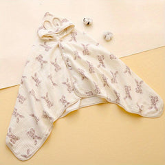 Baby Hooded Cloak Cotton Towel Cartoon Bathrobe Soft Wrap Towel