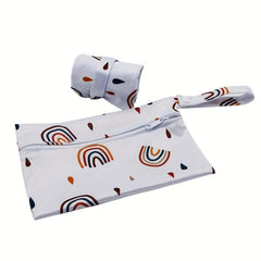 2pcs Set Colorful Rainbow Print Wet Bags for Organization